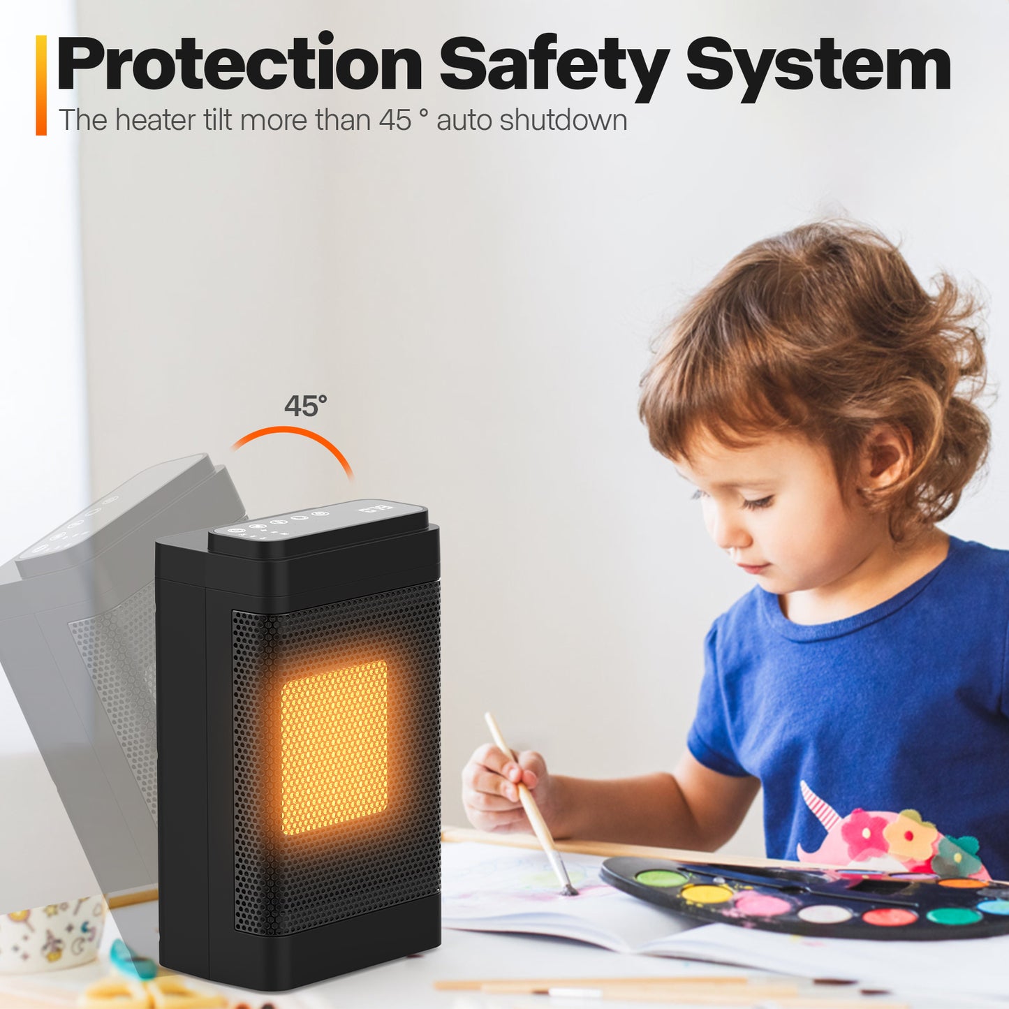 Oscillating Portable Space Heater - Ultimate 1500W Power Output with 50-115F° Thermostat/Remote/3 Speed