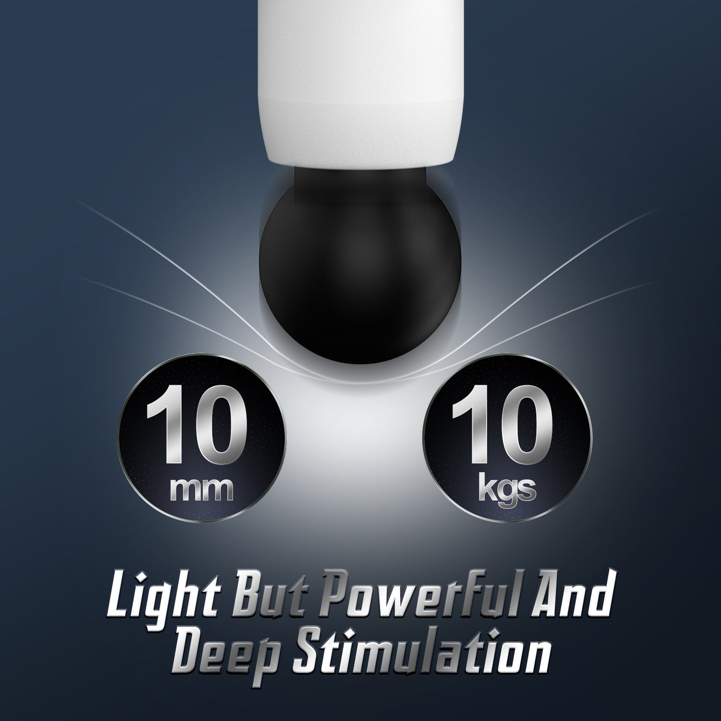 3000 PPM Deep Tissue (Compact Size) Massager with 4 Massage Heads and 4 Intensity Levels, Quiet Muscle Massage Gun (Black/White)