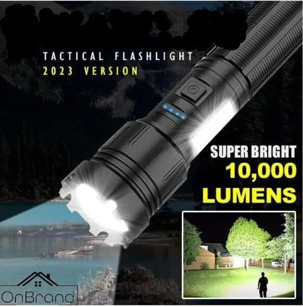 10000 Lumen Military Grade Tactical Led Flashlight Rechargeable USB portable
