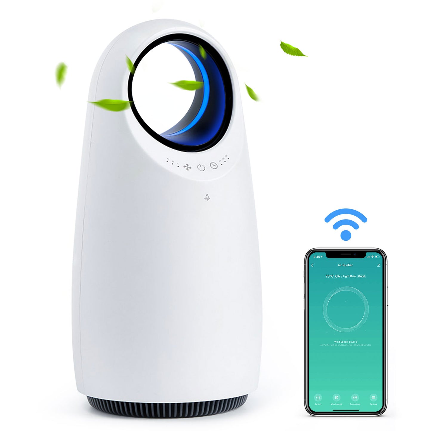 Smart WiFi HEPA Air Purifier for Home Large Room, Smart WiFi and Alexa Control, H13 True HEPA Filter for 99.95% Purification, Eliminates Allergies, Pet Dander, Smoke, Dust, Portable Quiet Air Cleaner